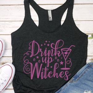 DRINK UP WITCHES WINE VINO HALLOWEEN FALL MARTINI